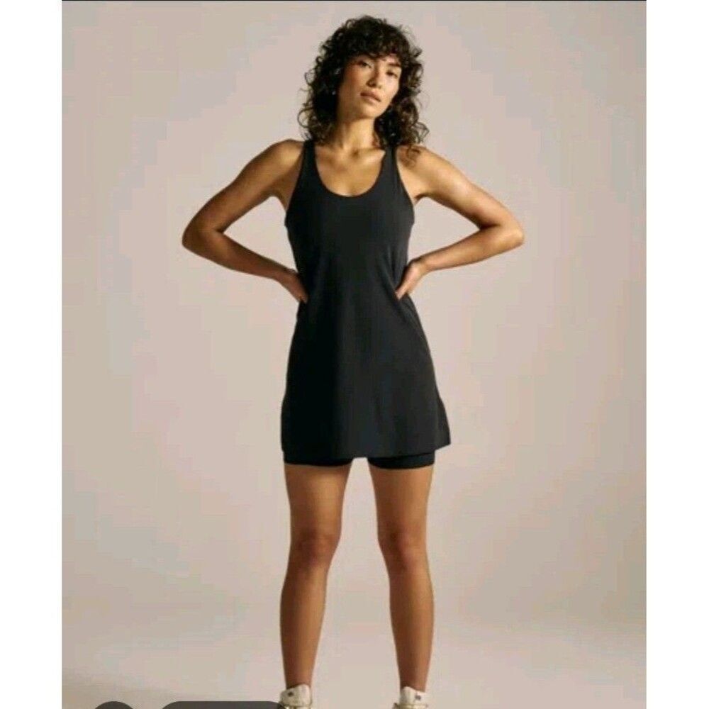 Outdoor Voices Jog Exercise Dress Size Small Mini Black Athleisure